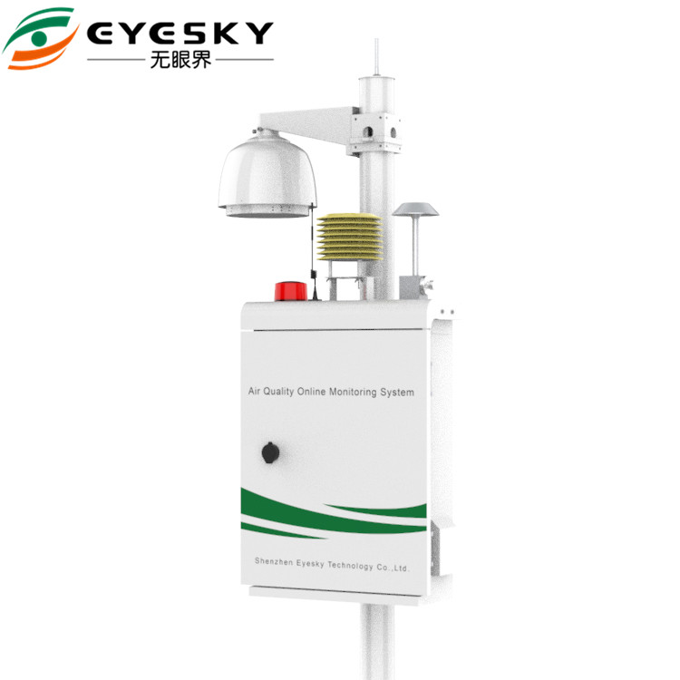 Sistema de vigilancia al aire libre (AQMS), supervisión en tiempo real de la calidad del aire ES60A-A6 de la calidad del aire del NOx O3 de la SO2 del TSP CO de PM2.5 PM10